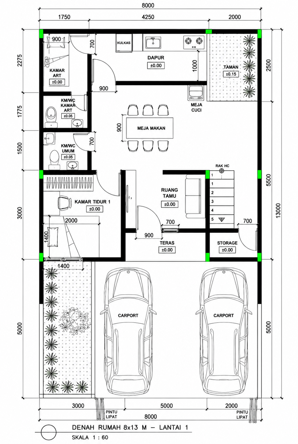 Denah Rumah Lantai 1